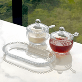 Kit para Mesa Posta de Cristal Linha Pearl 6 Peças - Ela Decora